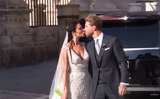 Серхио Рамос и половинката му вдигнаха приказна сватба (видео)
