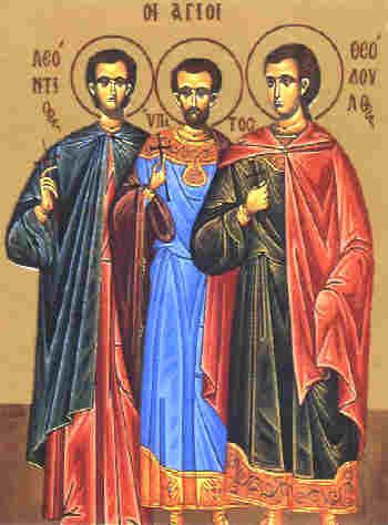 Църквата почита днес св. мчци. Леонтий, Ипатий и Теодул Финикийски.  При