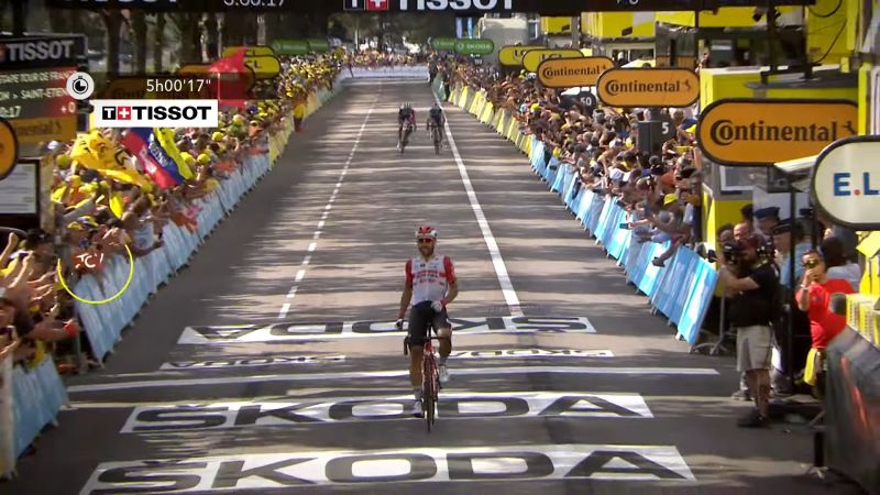 Снимка: Белгиецът Де Хенд спечели осмия етап на Тура, Алафилип отново пое лидерството