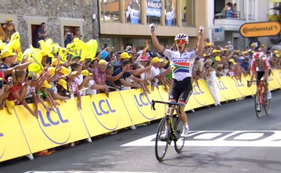 Дарил Импи спечели деветия етап на Тура, ужасяващо падане прати Де Марки в болница