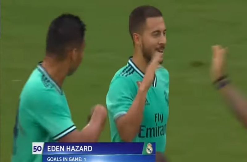 Еден Азар е на седмото небе от щастие след дебютния си гол за Реал (видео)