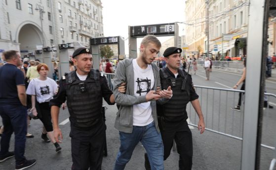 Арести в Москва и в изборния ден