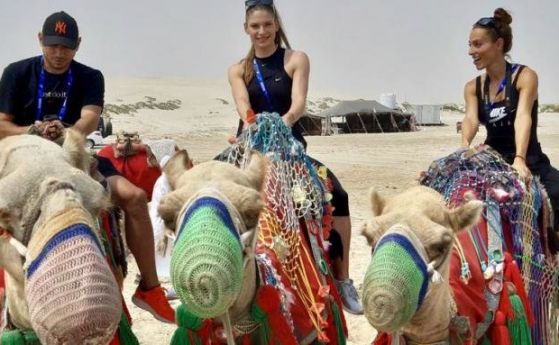 Ивет Лалова и Габриела Петрова яхнаха камили в Доха