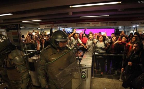 Сантяго, Чили, протести в метрото