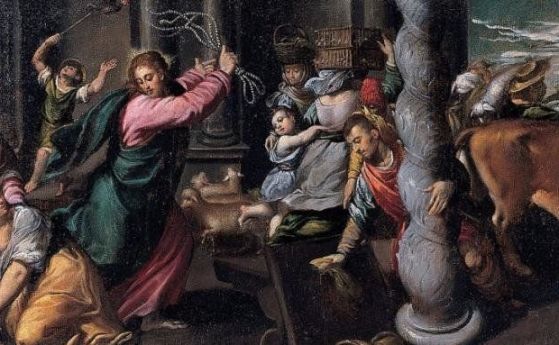 На Велики понеделник Исус гони търговците от храма, започва Страстната седмица