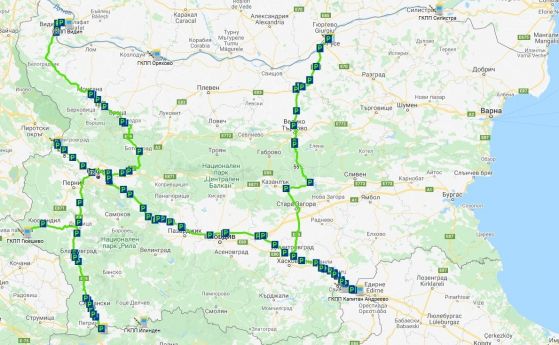 АПИ пусна интерактивна карта на зелените коридори в България