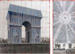Опаковат Триумфалната арка по проекта на Кристо през 2021 година