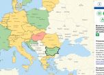 Цветна карта показва къде в Европа може да се пътува