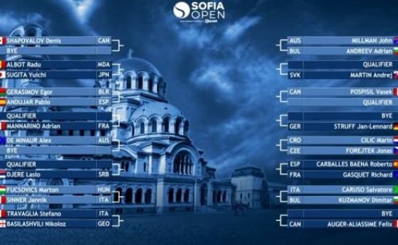 Българите изтеглиха тежък жребий за Sofia Open