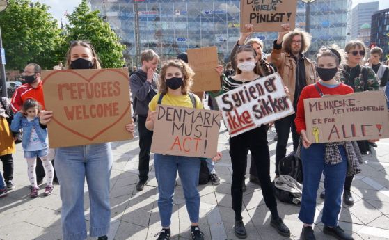 Датчани на протест срещу изселване на сирийски бежанци