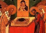 Галвий и Кандид отнесли честната дреха на Св. Богородица в Цариград