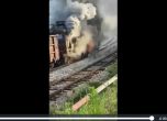 Товарен локомотив се е запалил на гара Елисейна
