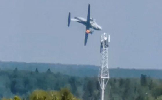Прототип на най-новия руски военен самолет се разби край Москва (видео)