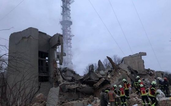 Най-малко 9 убити при удар по телевизионна кула в Северна Украйна
