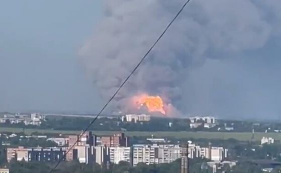 ВСУ показа взривовете в склад за боеприпаси на руската армия в Зимохорие