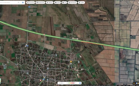 Трафикът по Тракия между километри 103 и 104 към Бургас - в активната лента.