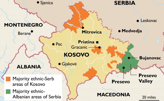 Четирите общини в Косово осъмнаха с плакати: Добре дошли в Съюза на сръбските общини