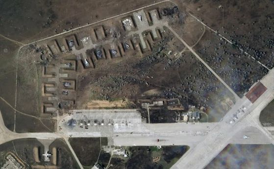 Форбс Украйна: Военна техника за $650-850 млн. е имало на летището в Саки в момента на взрива