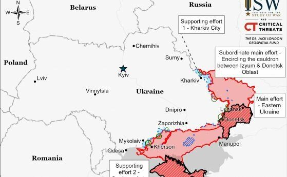 Украинските сили продължават да се опитват да прекъснат руските сухопътни