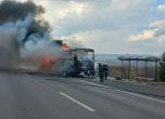 Автобус се запали на изхода на ''Тракия'' до Бургас