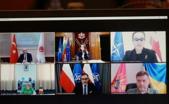 Видеоконферентната среща с министрите на отбраната 