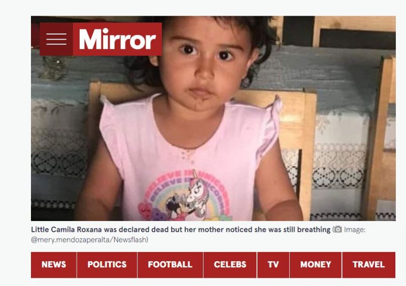 В мексиканския ща Сан Луис Потоси тригодишно момиченце, което преди