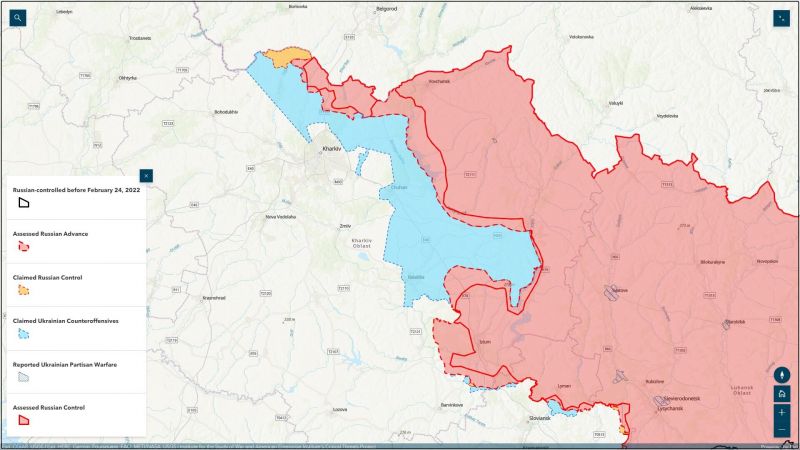 Въоръжените сили на Украйна са превзели при контранастъплението си в