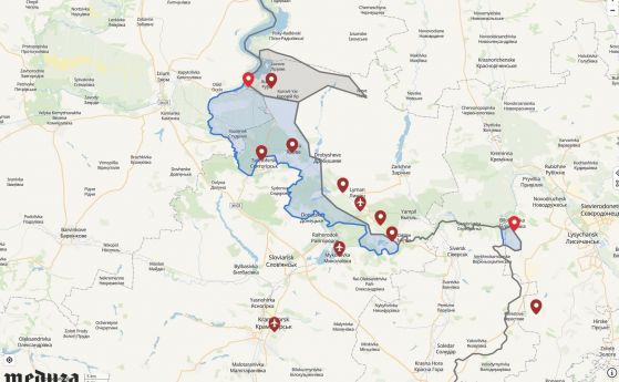 Интерактивната карта показва местата, където ВСУ са успели да пробият руската защита.