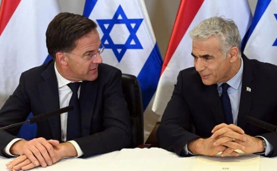 Премиерите на Израел и Нидерландия Яир Лапид и Марк Рюте