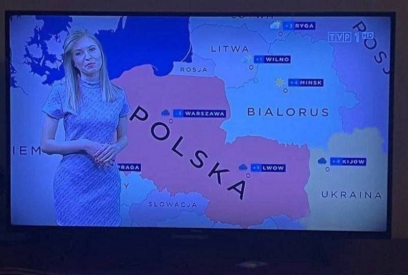 Снимка: Не е вярно, че тази карта е излъчена в ефира на полска телевизия - Медии