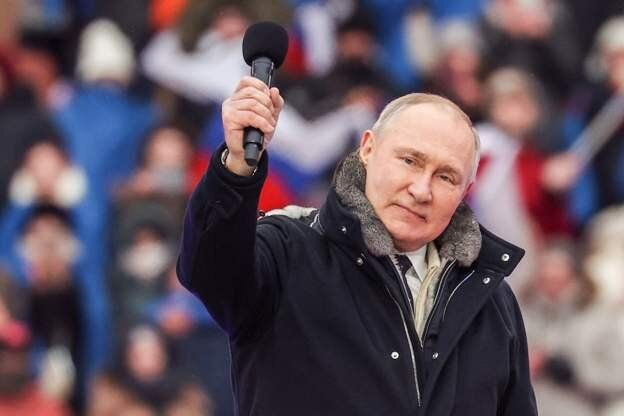 Руският президент Владимир Путин се появи на митинга-концерт, посветен на