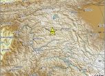Карта на епицентъра на земетресението в Таджикистан на ЕССЦ.