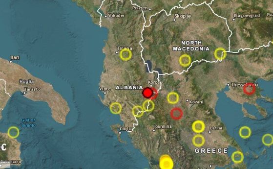 Земетресение с магнитуд 4.8 разлюля Албания, последваха още 27