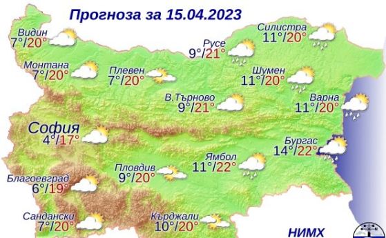 Дъждът спира, повече слънце днес