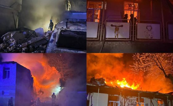 Пожар в Одеса след атака от руски дронове