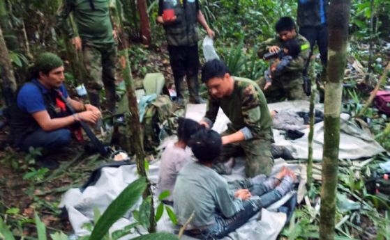 Чудо: Откриха живи 4 деца, оцелели сами в джунглата 40 дни след самолетна катастрофа