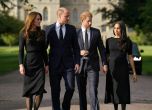 На погребението на кралицата Елизабет II Уилям и Хари, Кейт и Меган