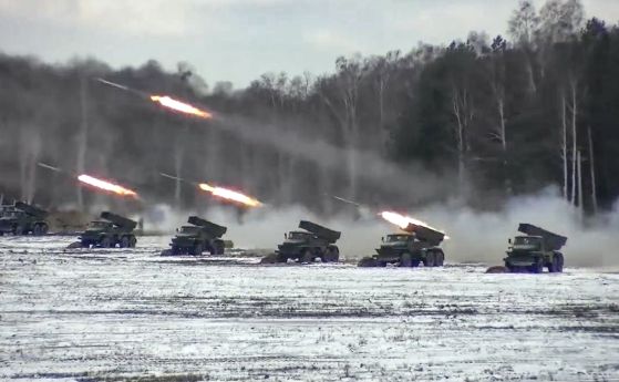Руски ракетни сили по време на учение в Беларус