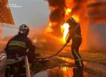 Пожар в Украйна след руска атака