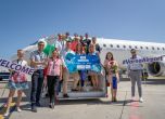 Самолетът на авиокомпанията от Прага бе посрещнат тържествено на летище Варна