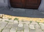 Жълти павета красят тротоар в сръбския град Нови Сад