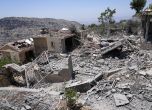 Разрушения на жилищни сгради в ливанския град Чебаа, близо до границата с Израел