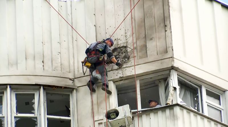 Щета, нанесена от дрон в Москва