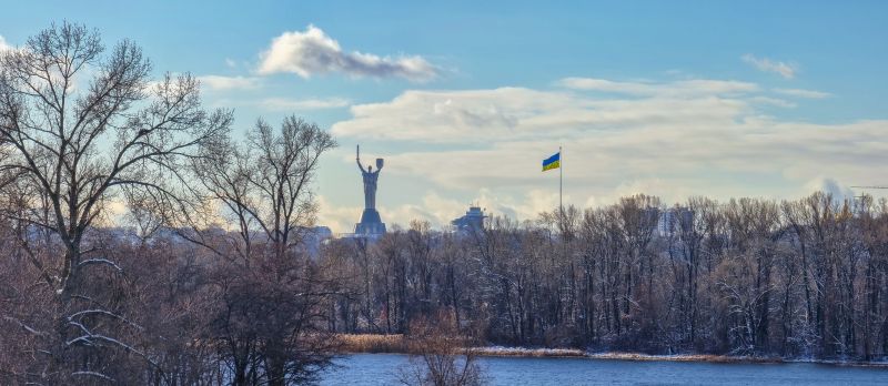 Панорамна снимка на Киев, Украйна