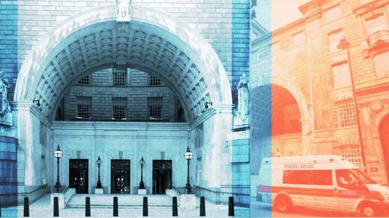 Входът на централата на МИ5 в Лондон.