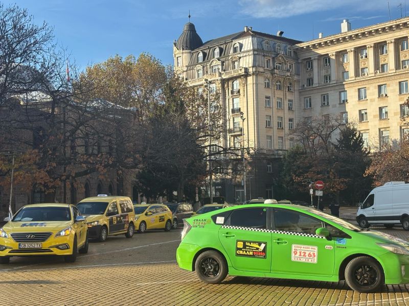  Протестът на такситата в София 