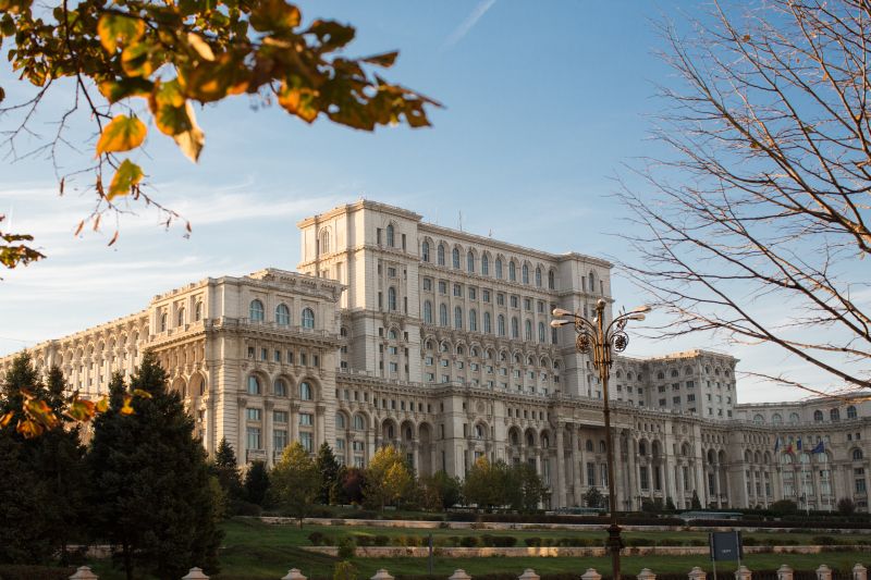 Сградата на парламента в Румъния