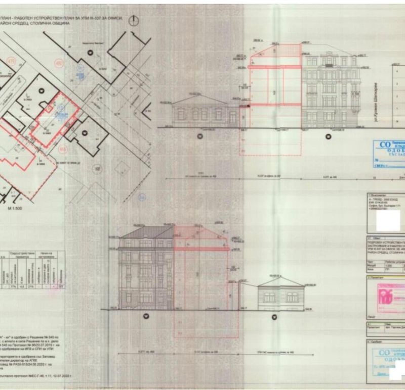 Планът за строеж на сградата
