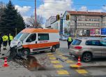 Мястото на катастрофата с линейка