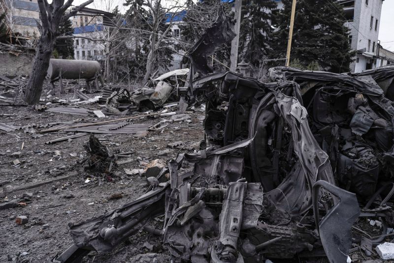 Кадри от Покровск, сцена на тежък сблъсък с руските войски. Снимка: Iryna Rybakova/Ukraine's 93rd Mechanized Brigade via AP